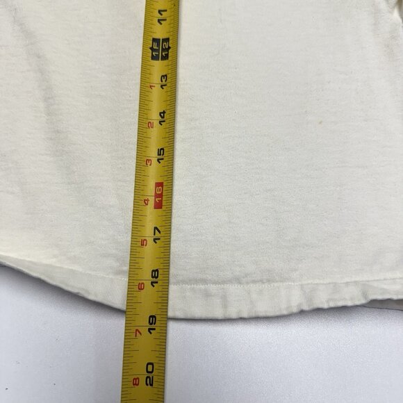 Vintage 90s Hanes Crop Top Shirt Adult XL White Single Stitch USA - Picture 12 of 12